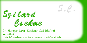 szilard csekme business card